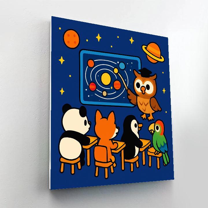 Space School For Curious Animals paint by number