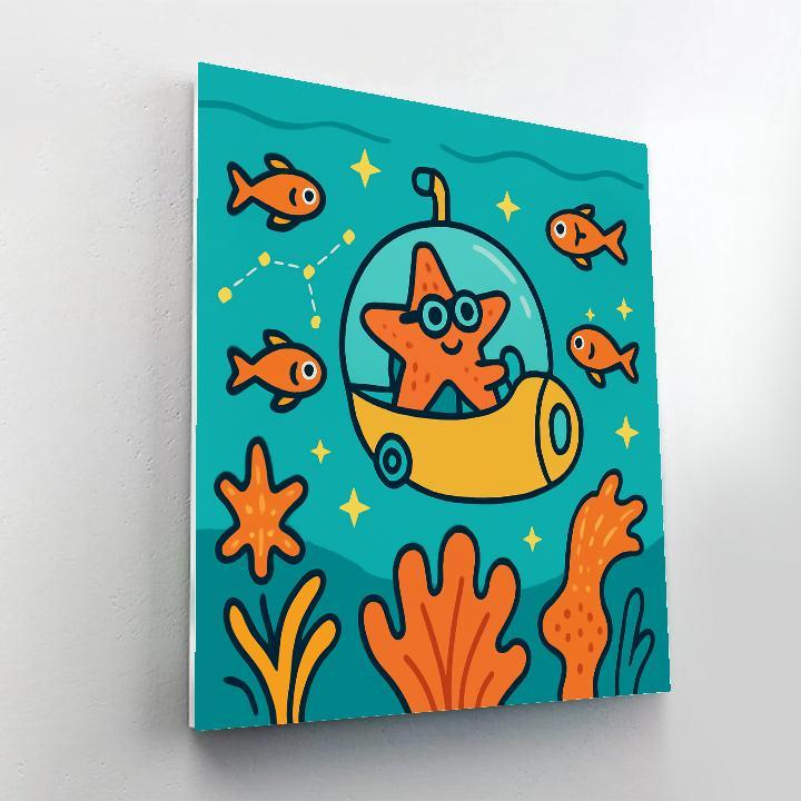 Galaxy Reef And The Starfish Explorer paint by numbers