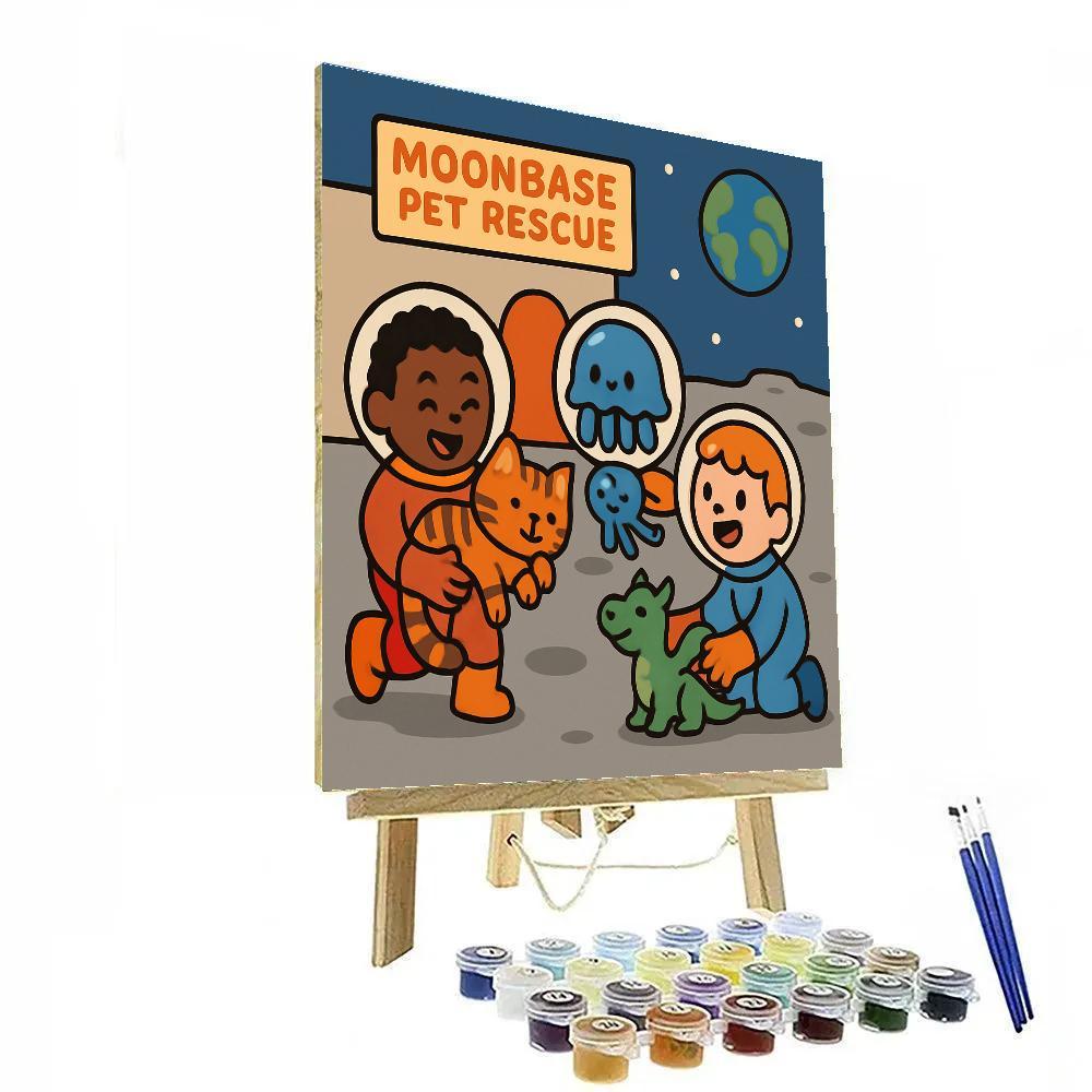 Moonbase Pet Rescue Squad Paint by numbers kits