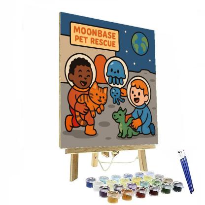 Moonbase Pet Rescue Squad Paint by numbers kits