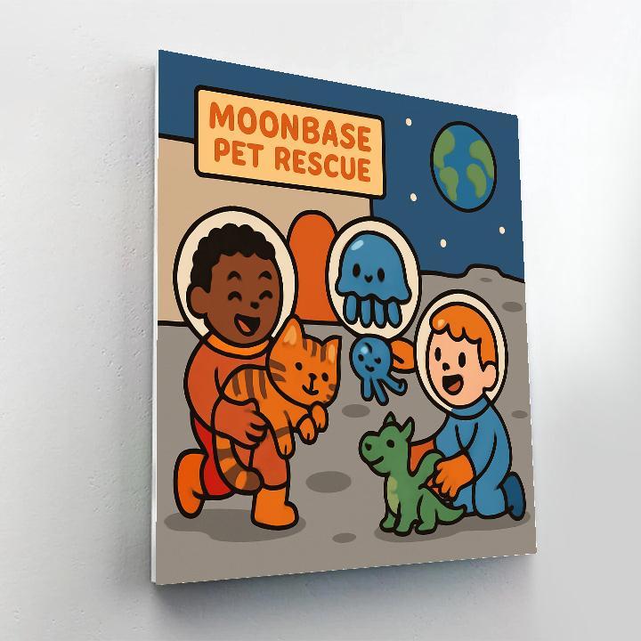 Moonbase Pet Rescue Squad Paint by numbers kits