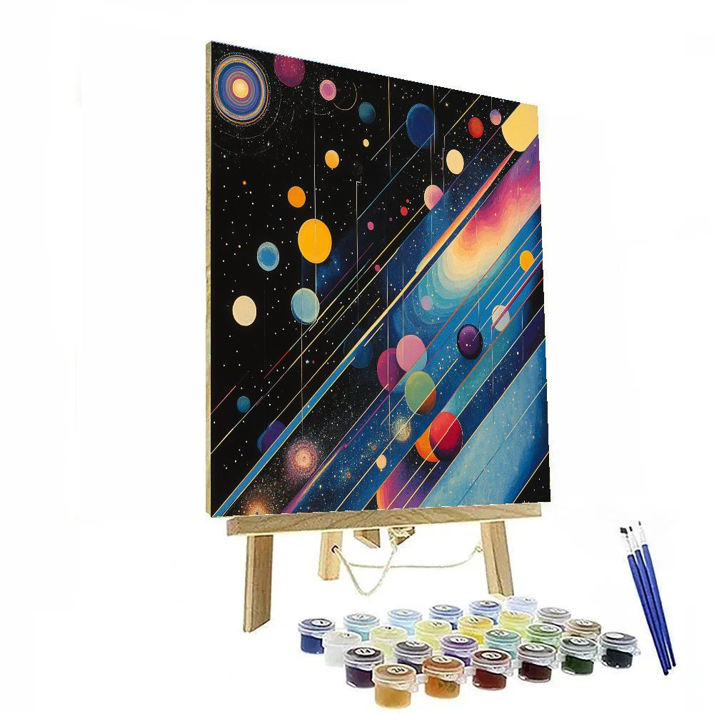 Wassily Kandinsky Inspired Galactic Storm Patterns paint by color