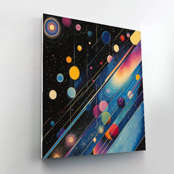 Wassily Kandinsky Inspired Galactic Storm Patterns paint by color