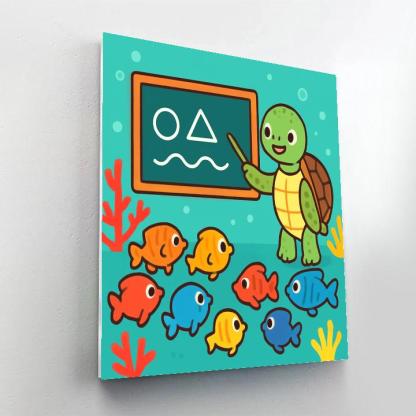 Coral Reef School Of Fish Numbered painting kits