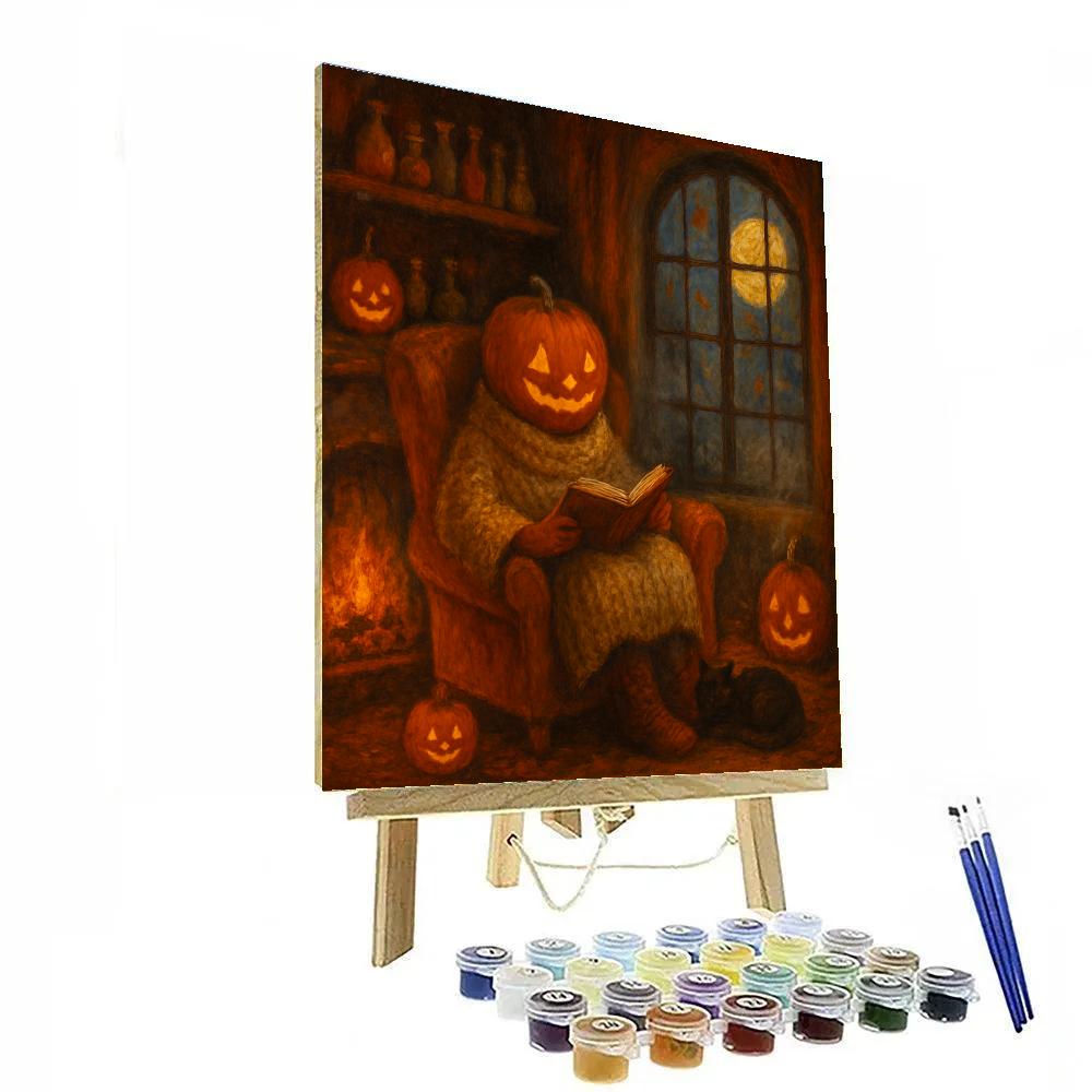 Pumpkin Reader By The Haunted Hearth Painting by numbers kit