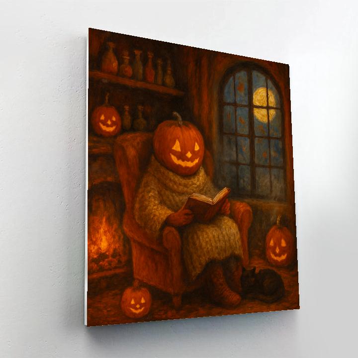 Pumpkin Reader By The Haunted Hearth Painting by numbers kit