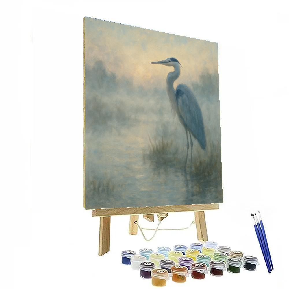 Morning Mist Heron Haven Paint by numbers art