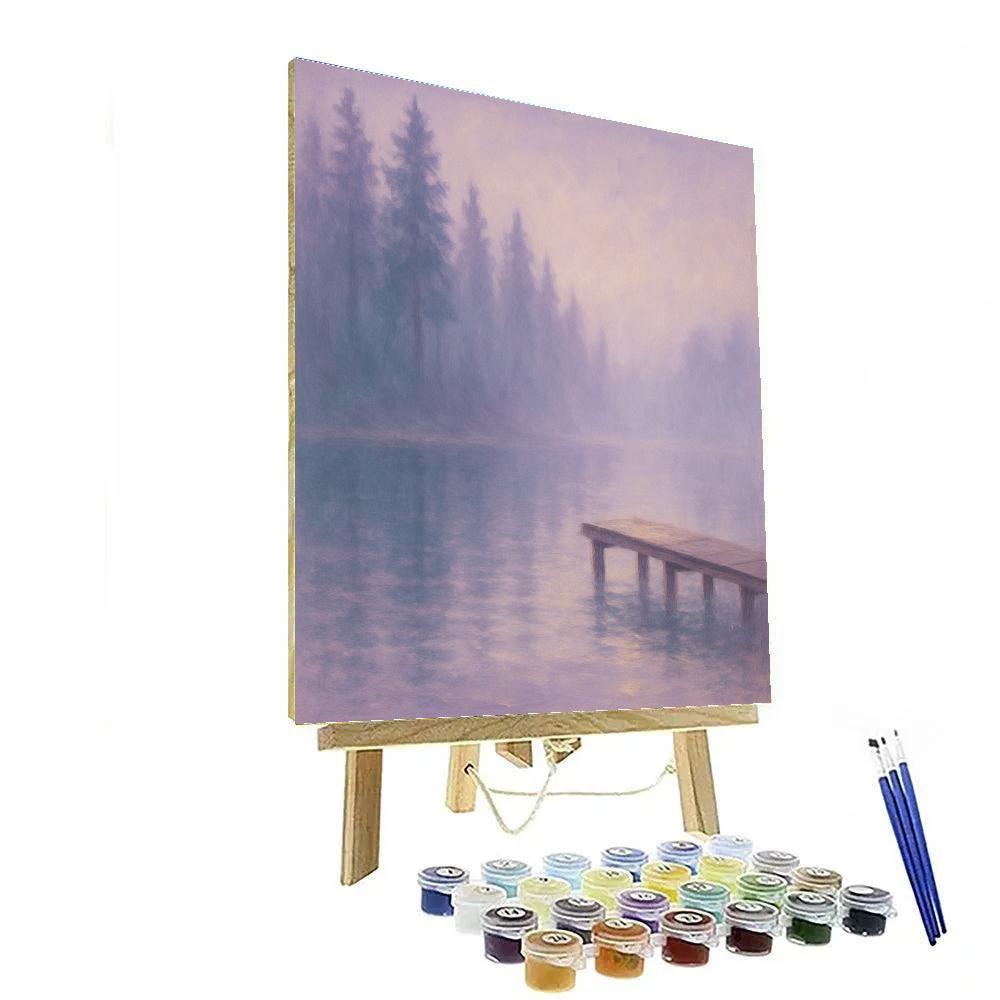 Lavender Mist Over Quiet Pines DIY paint by numbers