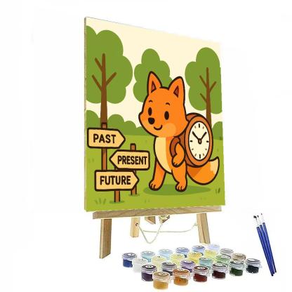 Time Traveling Forest Fox Paint by numbers kits
