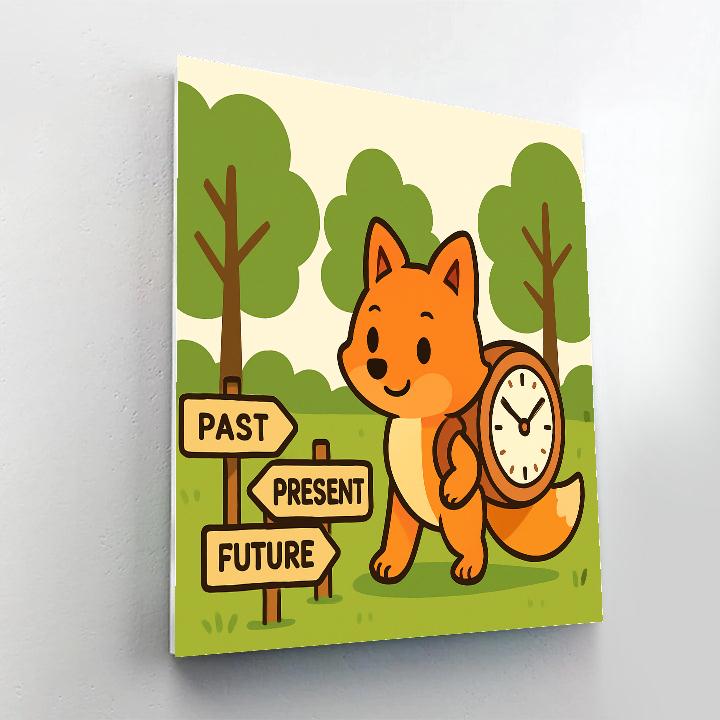 Time Traveling Forest Fox Paint by numbers kits