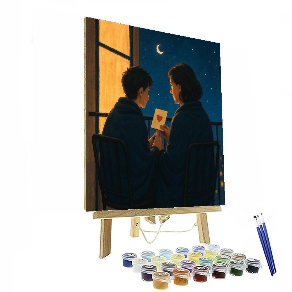 Starlit Balcony Wishes For Mom Painting by numbers kit
