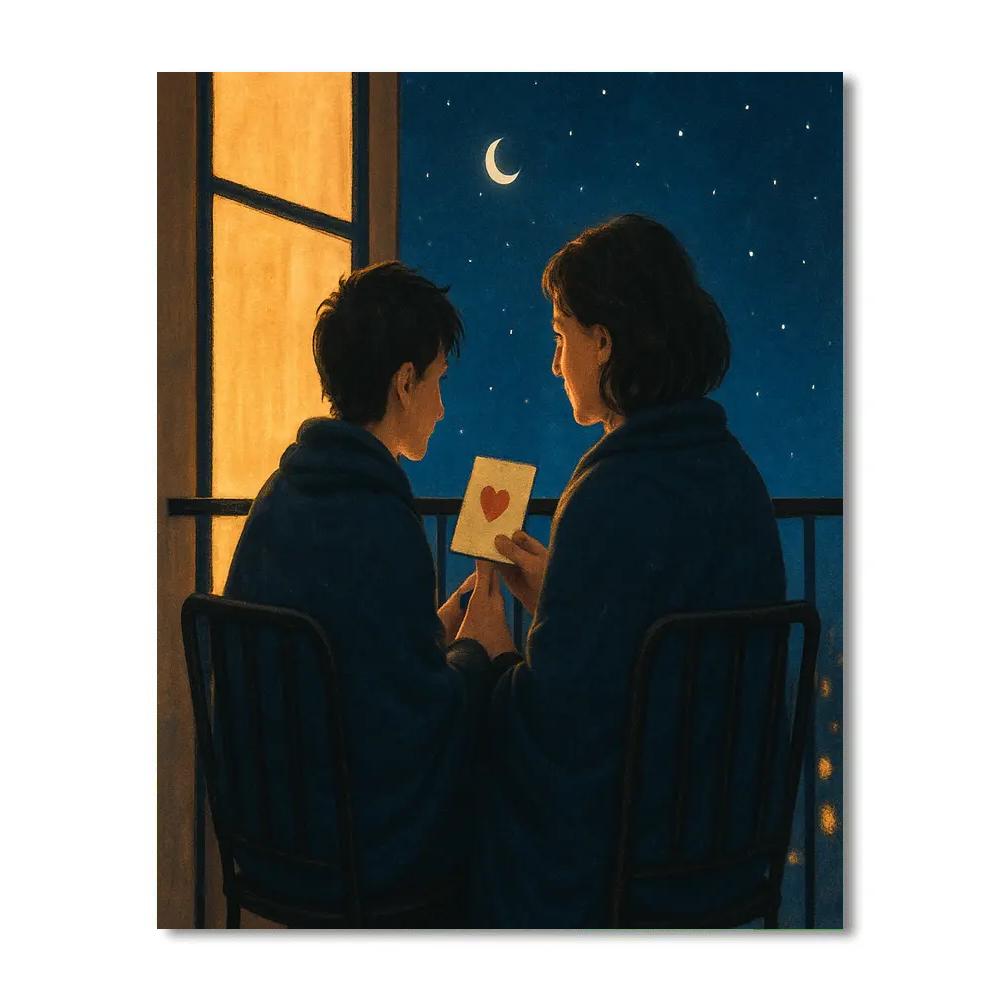 Starlit Balcony Wishes For Mom Painting by numbers kit