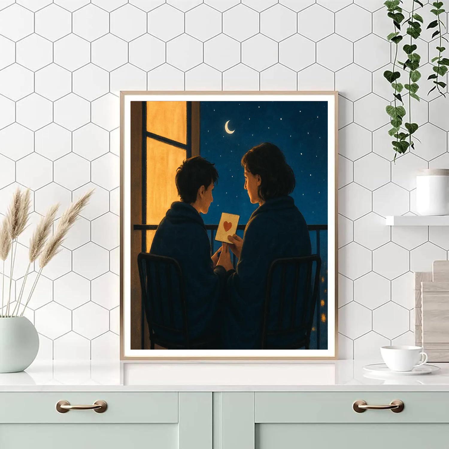 Starlit Balcony Wishes For Mom Painting by numbers kit