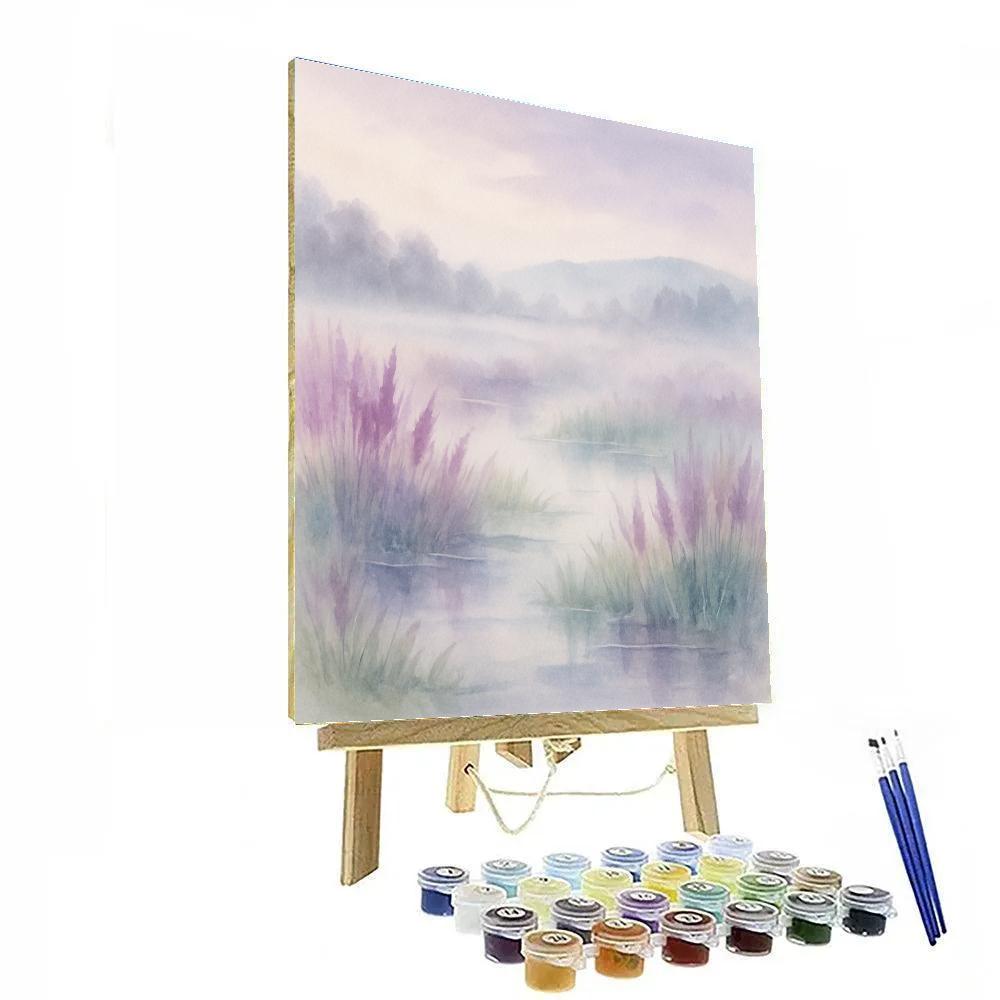 Mist Over The Lavender Marsh Paint by numbers kits