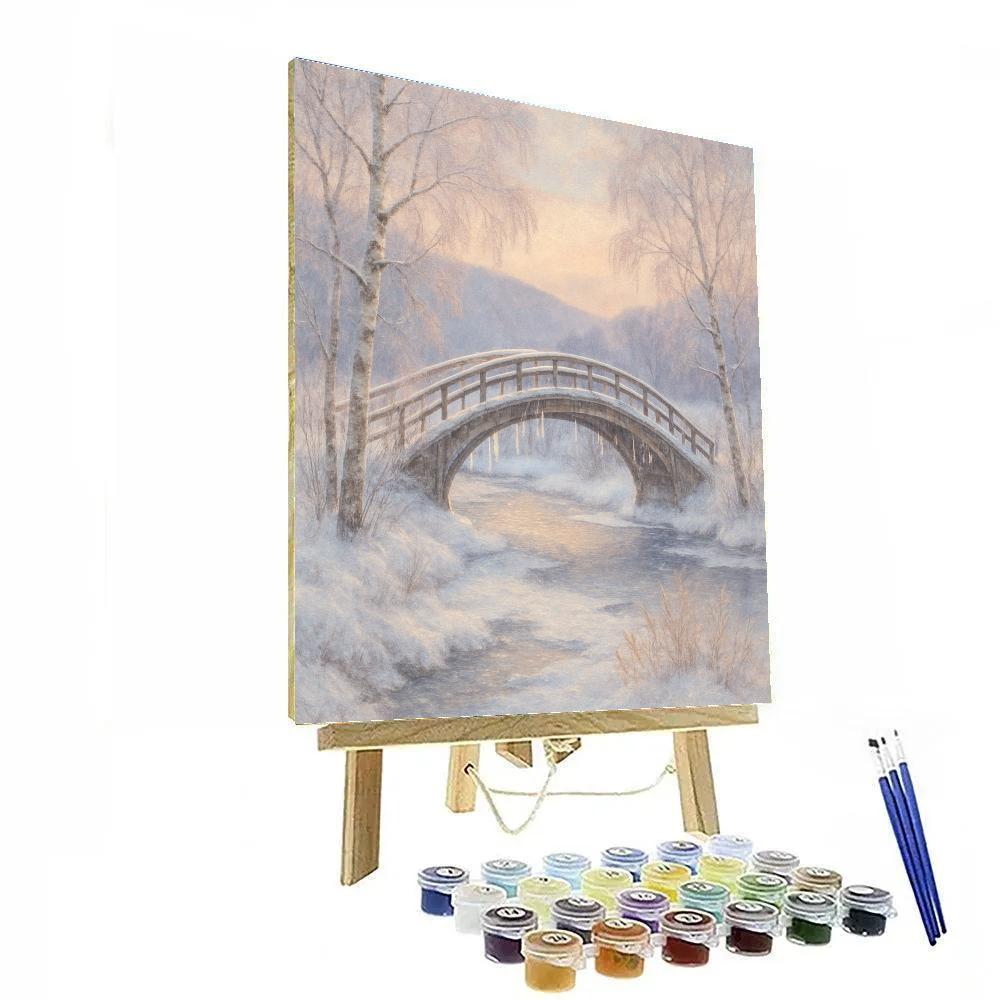 Frosted Bridge In Quiet Valley Painting by numbers kit