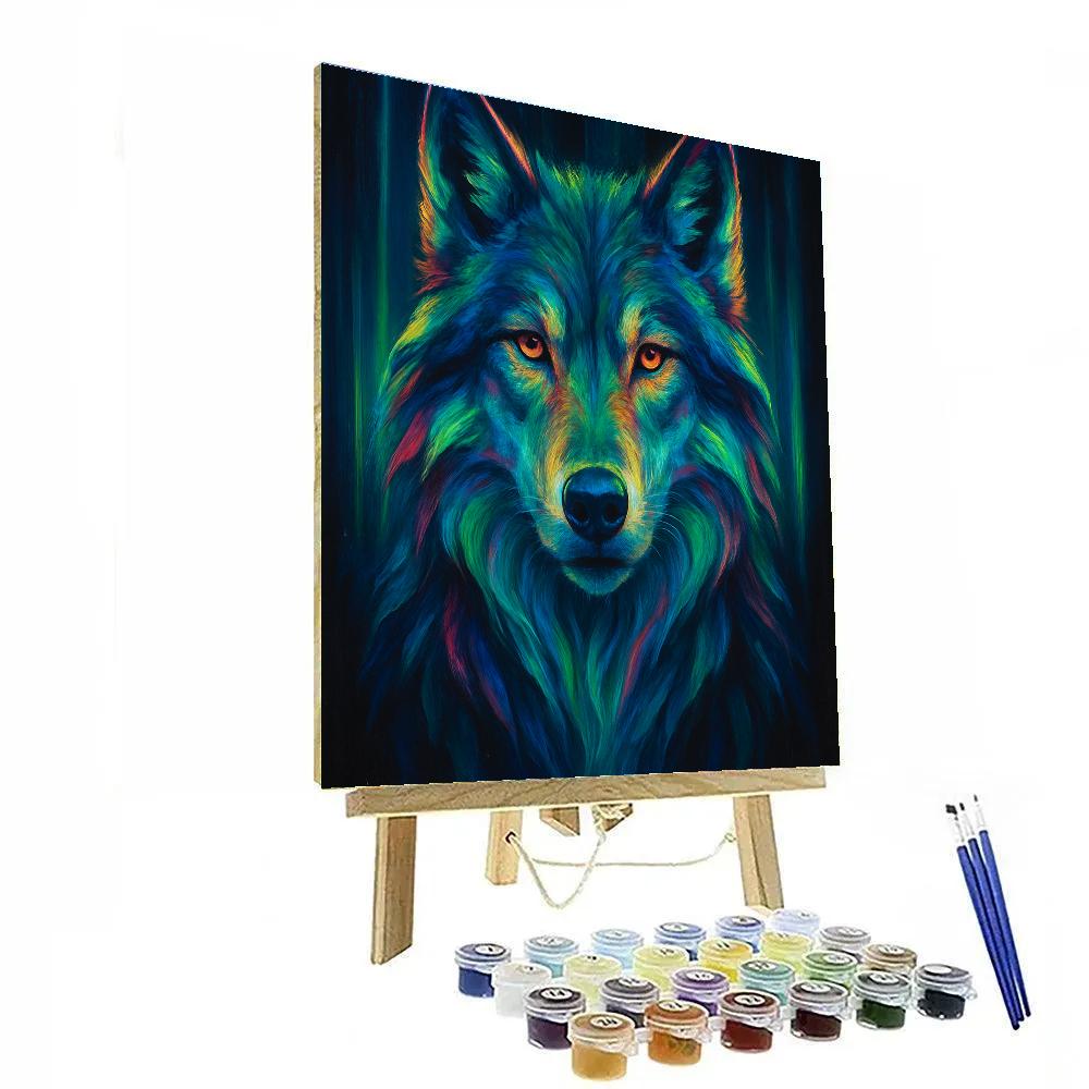 Aurora Wolf Pulse painting number kit