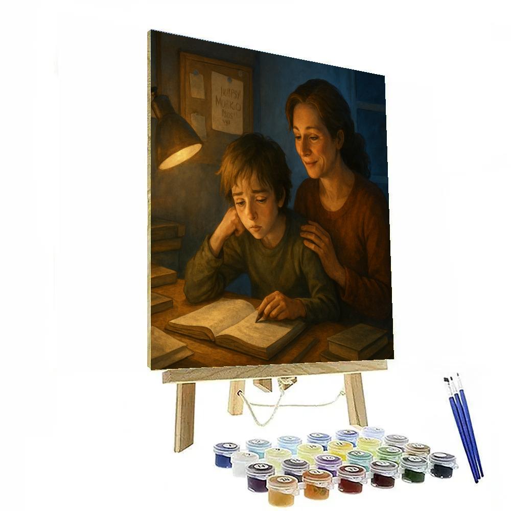 Late Night Study Support From Mom paint by numbers