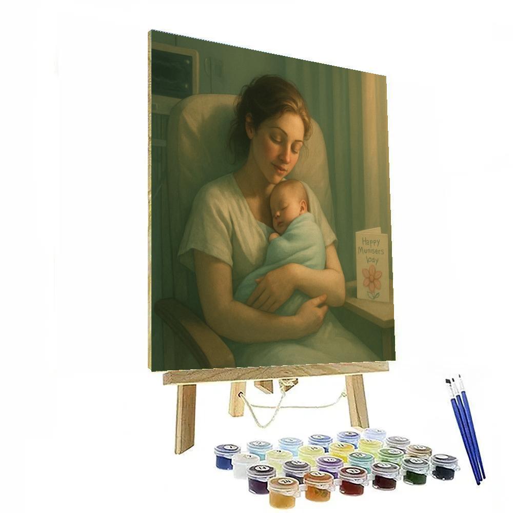 Hospital Night Watch New Mother And Child Paint by numbers art
