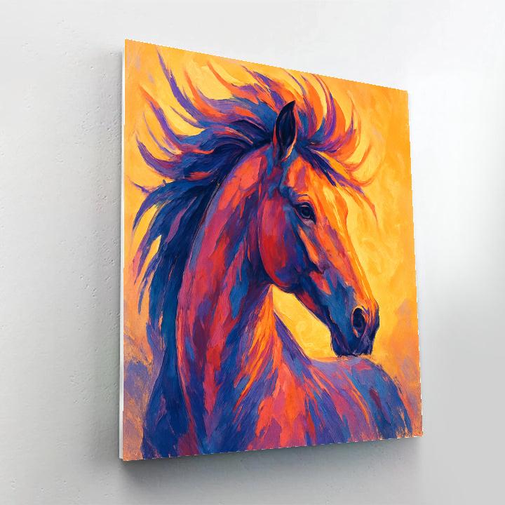 Sunset Stallion Spectrum Painting by numbers kit
