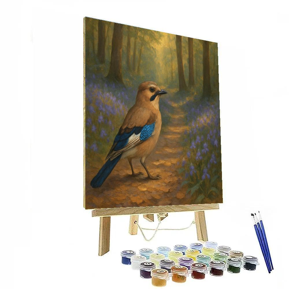 Bluebell Forest Jay Path DIY paint by numbers
