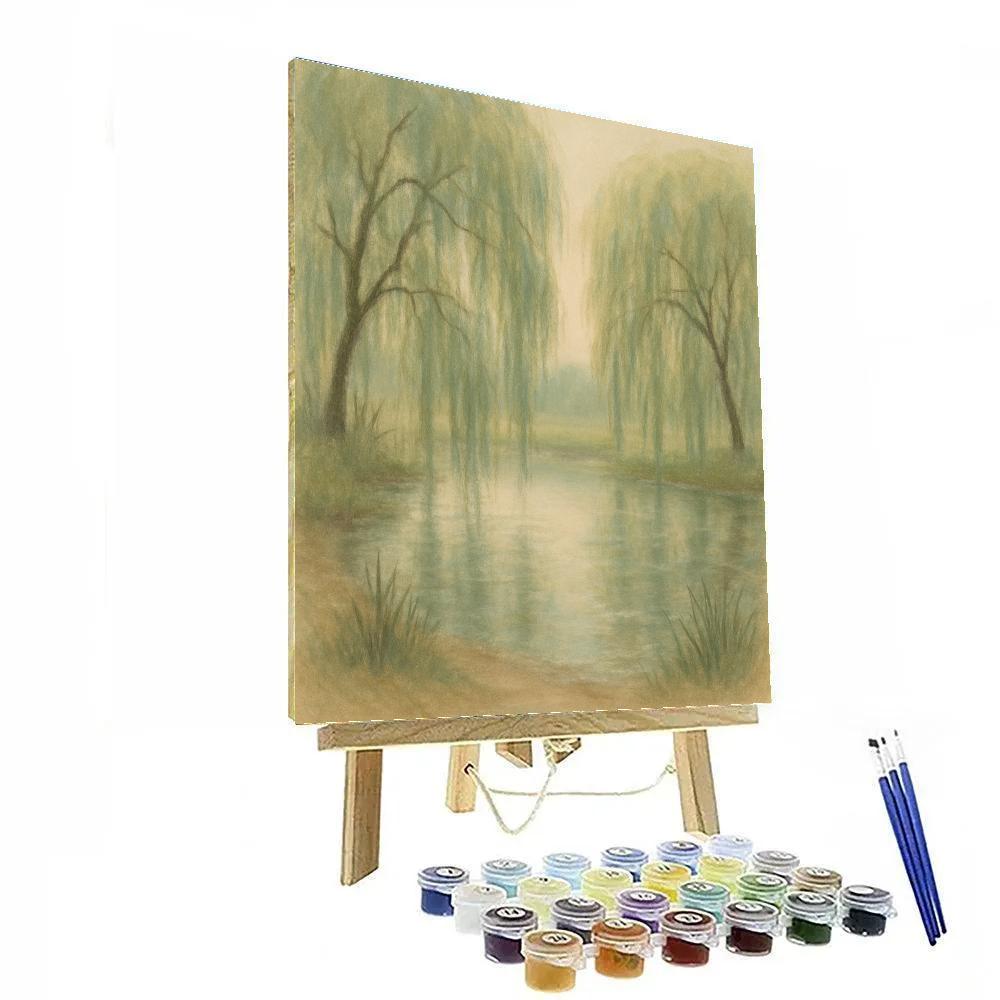 Willow Reflections At Quiet Pond Paint by numbers kits