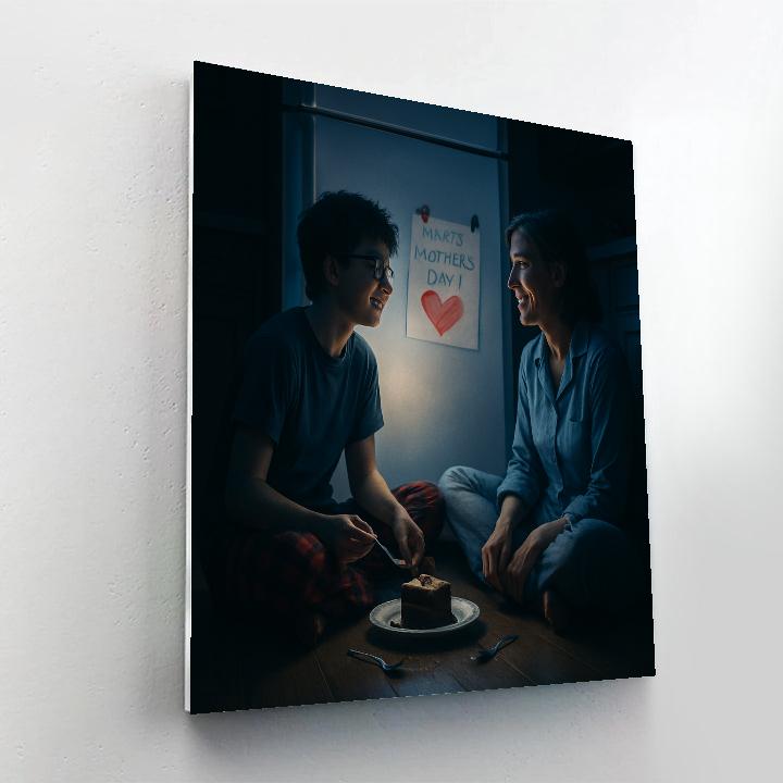 Midnight Kitchen Snack Talk With Mom Paint by numbers art
