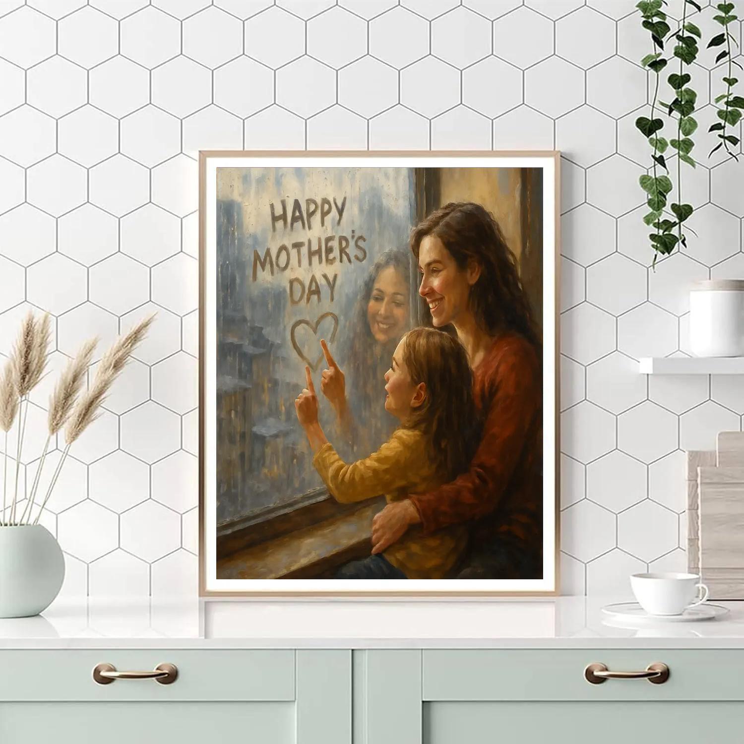 Rainy Window Painting With Mom DIY paint by numbers