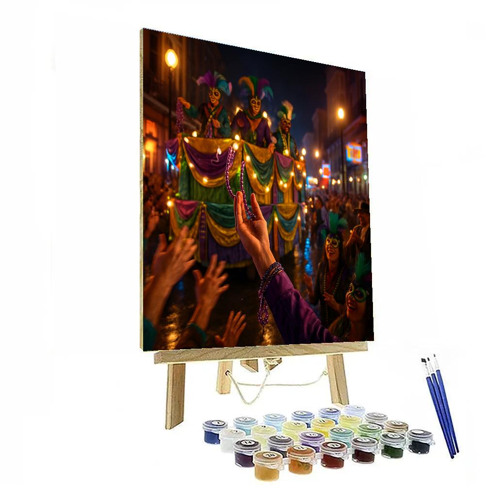 Mardi Gras Night Parade In New Orleans Paint by numbers kits