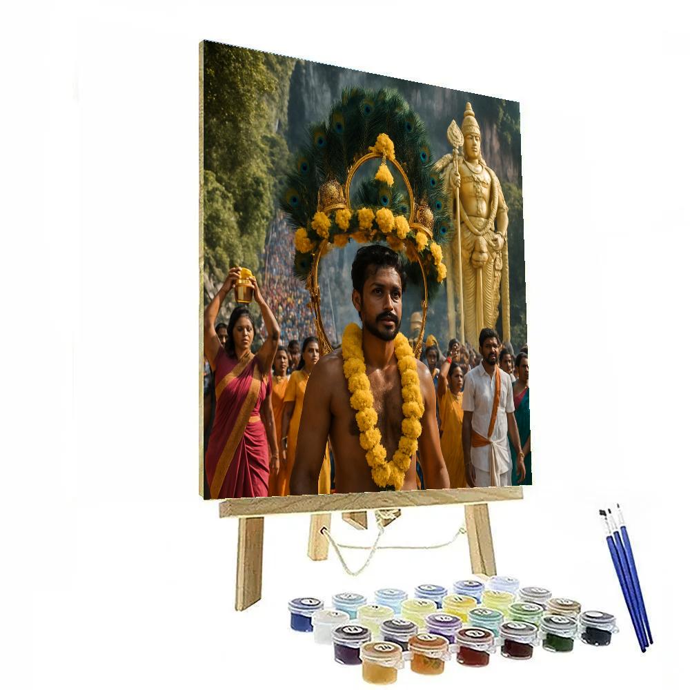 Thaipusam Kavadi Procession In Kuala Lumpur Paint by numbers art