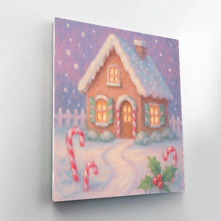Gingerbread Cottage Hearth Painting by numbers kit