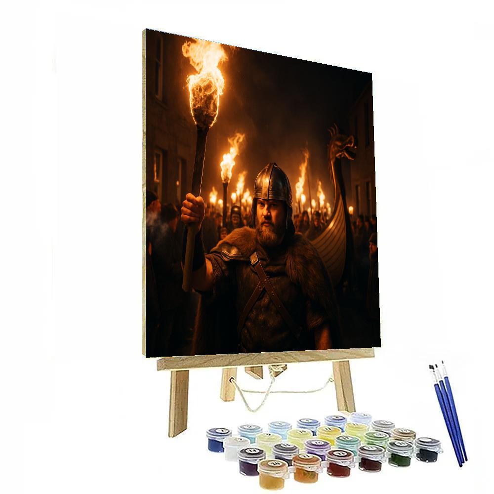 Up Helly Aa Fire Festival In Shetland Paint by numbers art