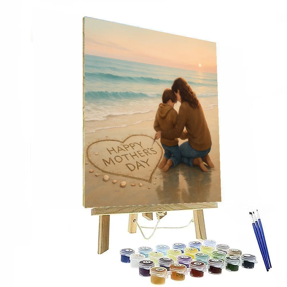 Seashore Message In The Sand For Mom Paint by numbers art