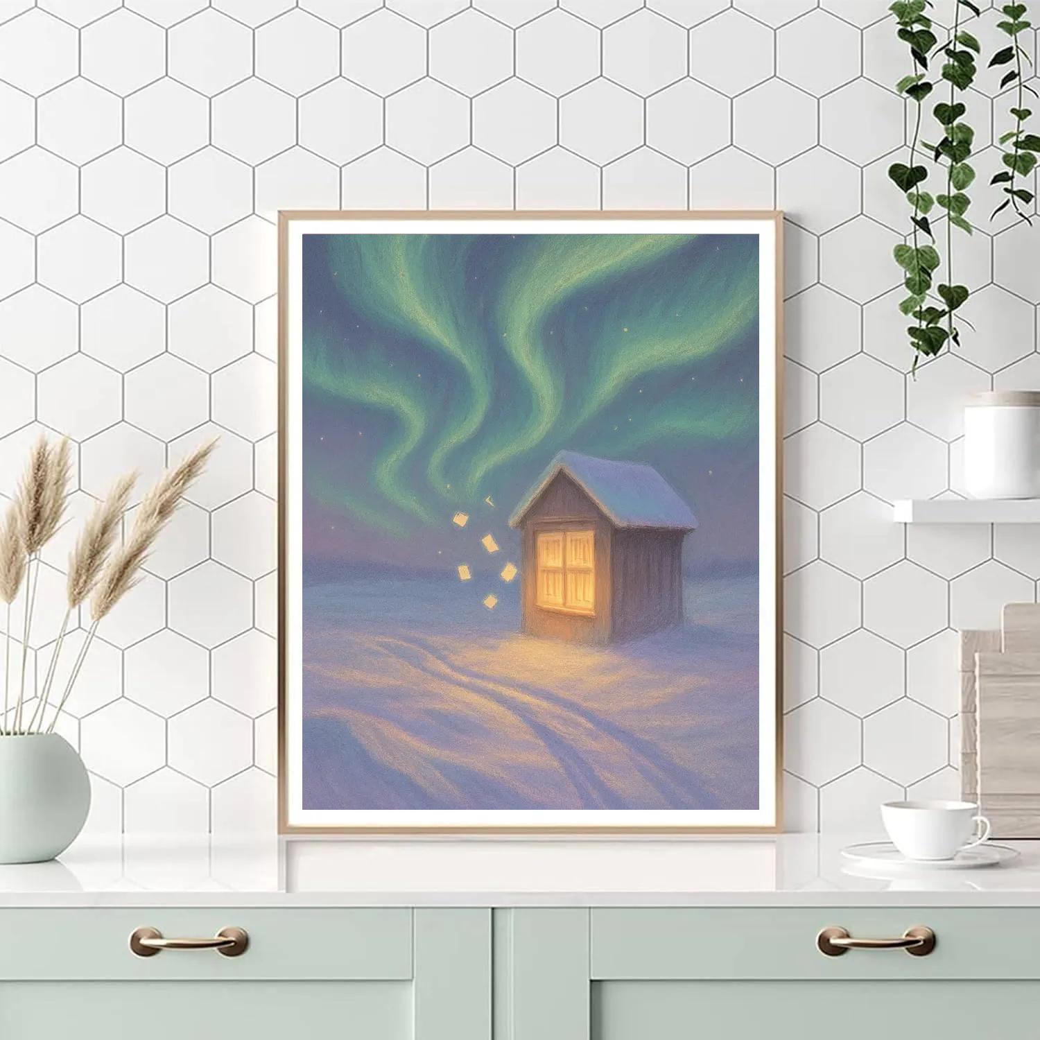 Polar Library Of Lights Number painting