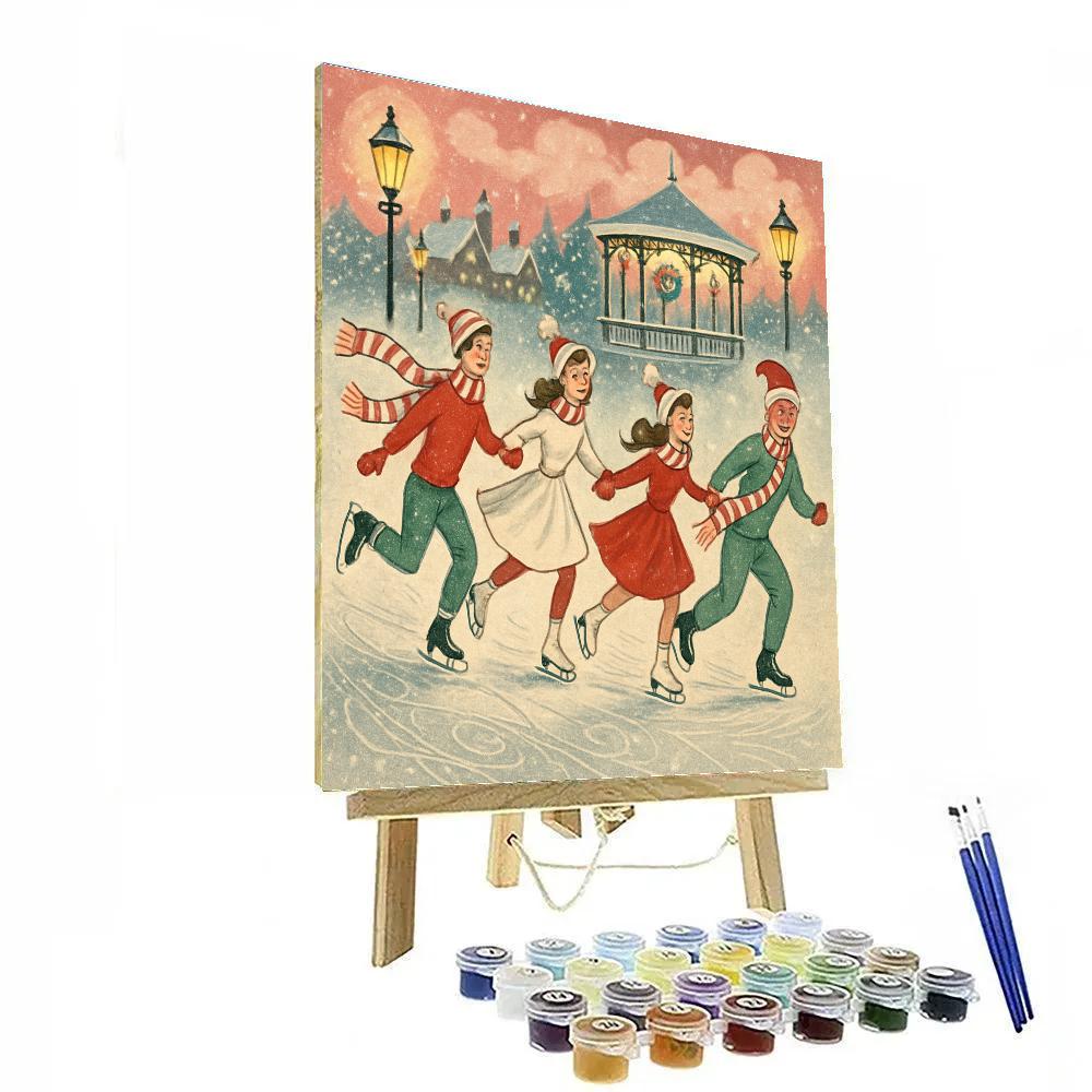 Peppermint Skaters Parade DIY paint by numbers