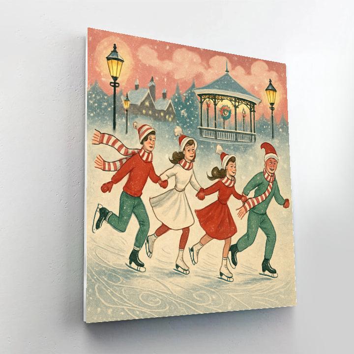 Peppermint Skaters Parade DIY paint by numbers