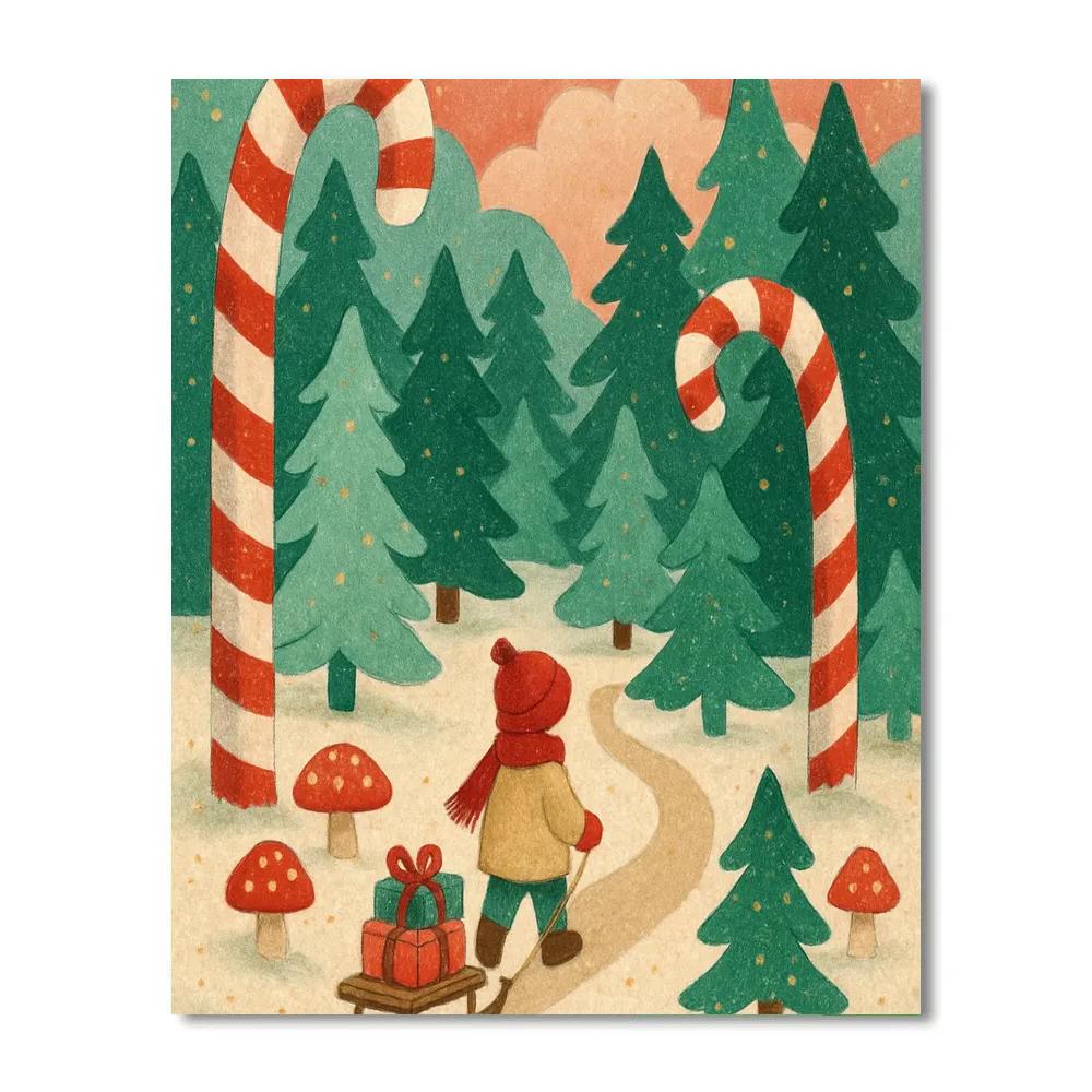 Peppermint Forest Trail paint by color