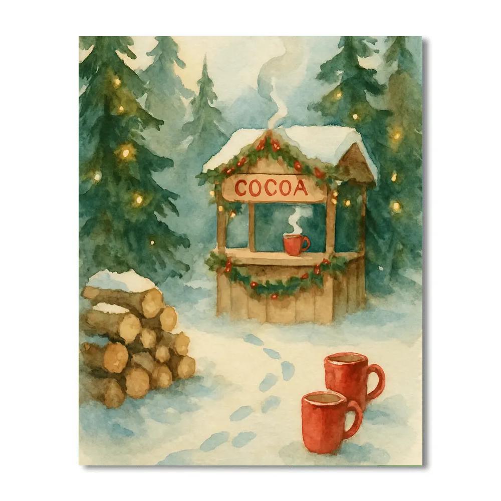 Cocoa Stand Under The Pines Painting by numbers kit