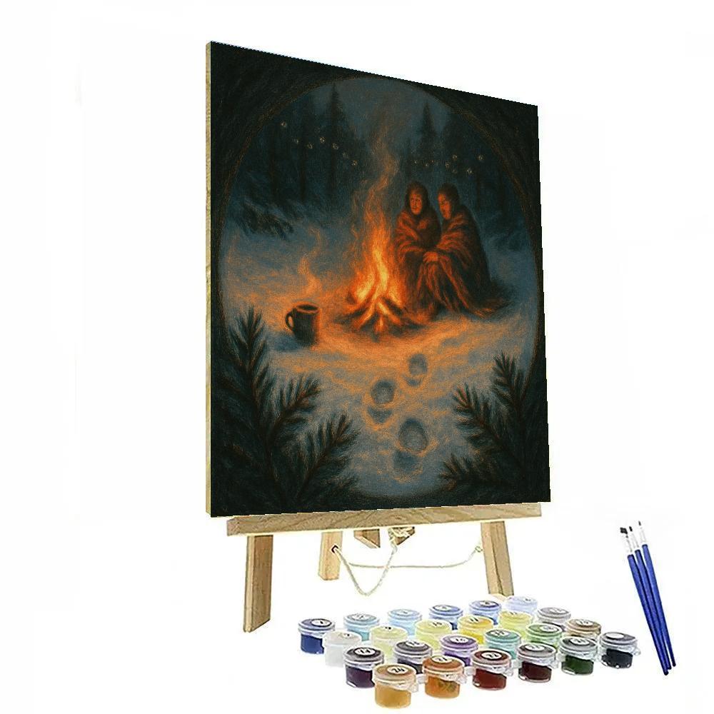 Fireside Story In Pine Hollow painting number kit