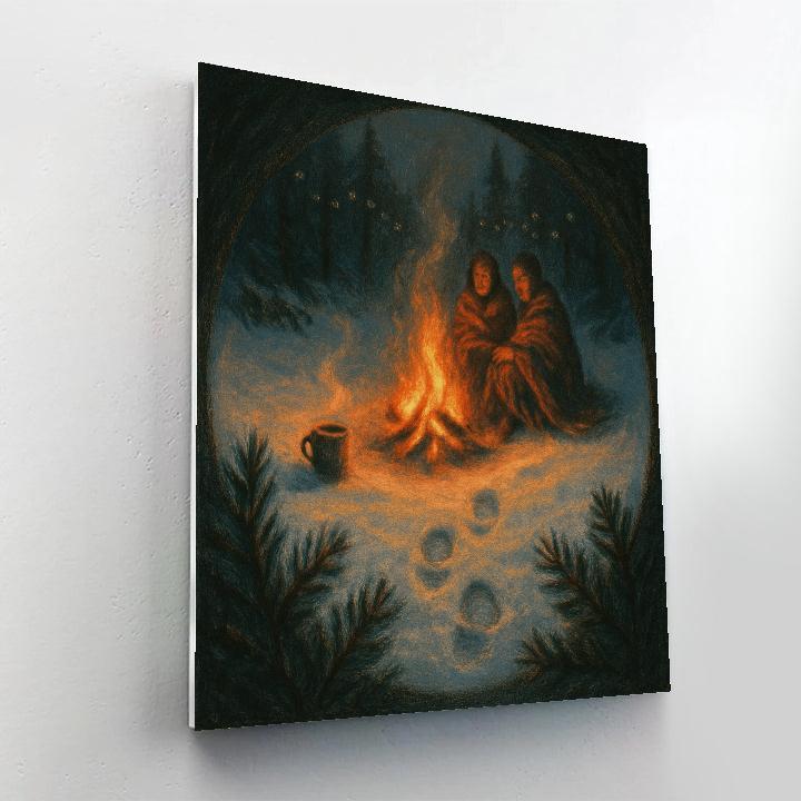 Fireside Story In Pine Hollow painting number kit