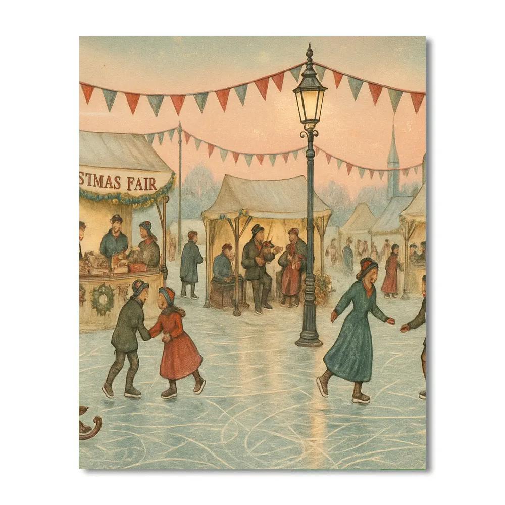 Frost Fair On The River paint by number