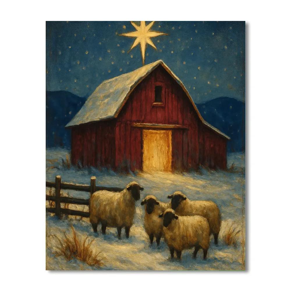 Star Topped Barn Ridge painting number kit