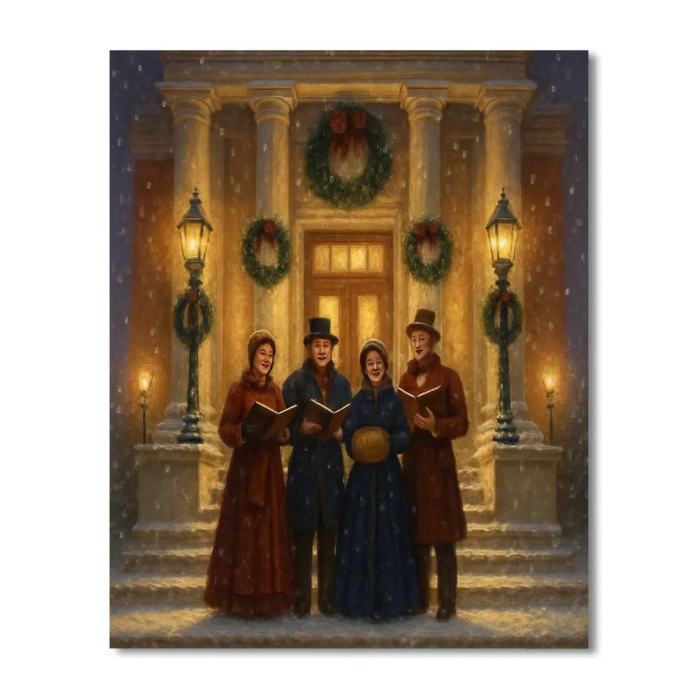 Twilight Choir On The Steps Paint by numbers art