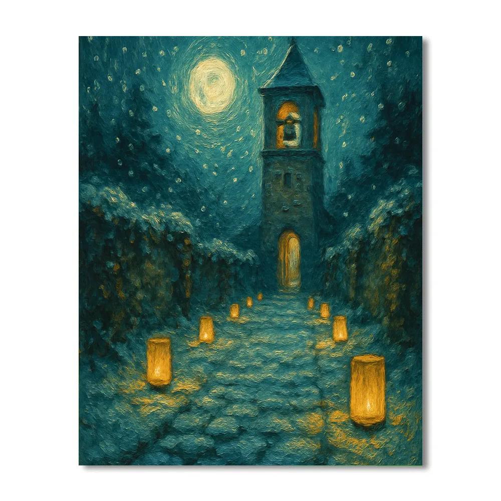 Star Path To The Bell Tower Numbered painting kits