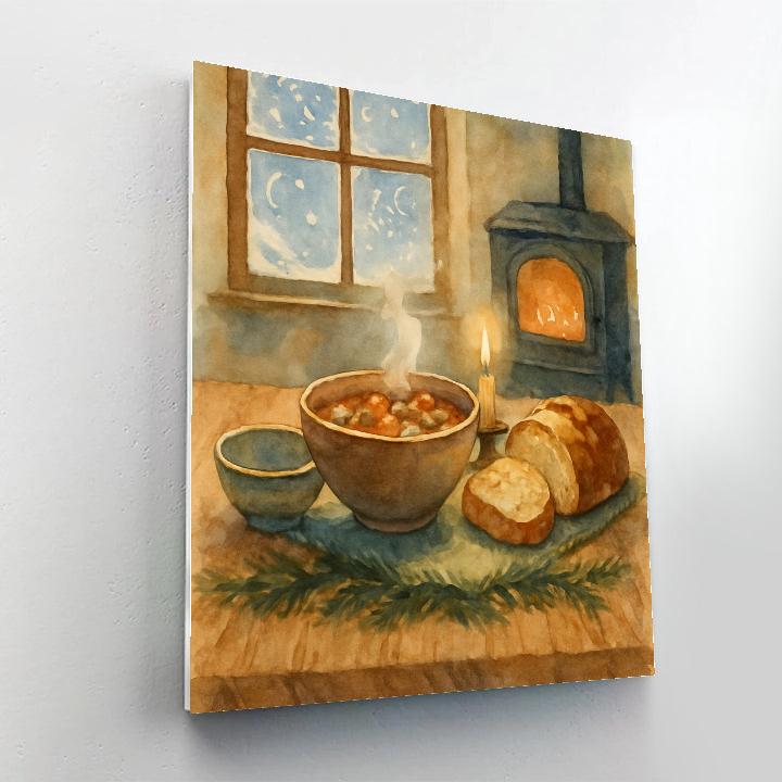 Harvest Kitchen Winter Supper Paint by numbers kits