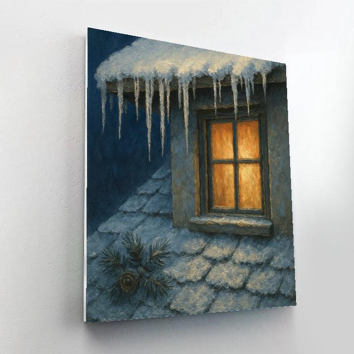 Icicle Chime Cottage Eaves Paint by numbers art
