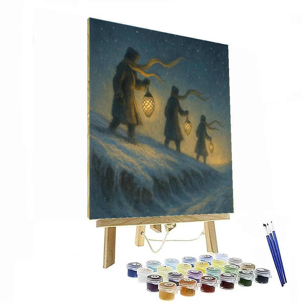 Pinecone Lantern Wayfinders Painting by numbers kit