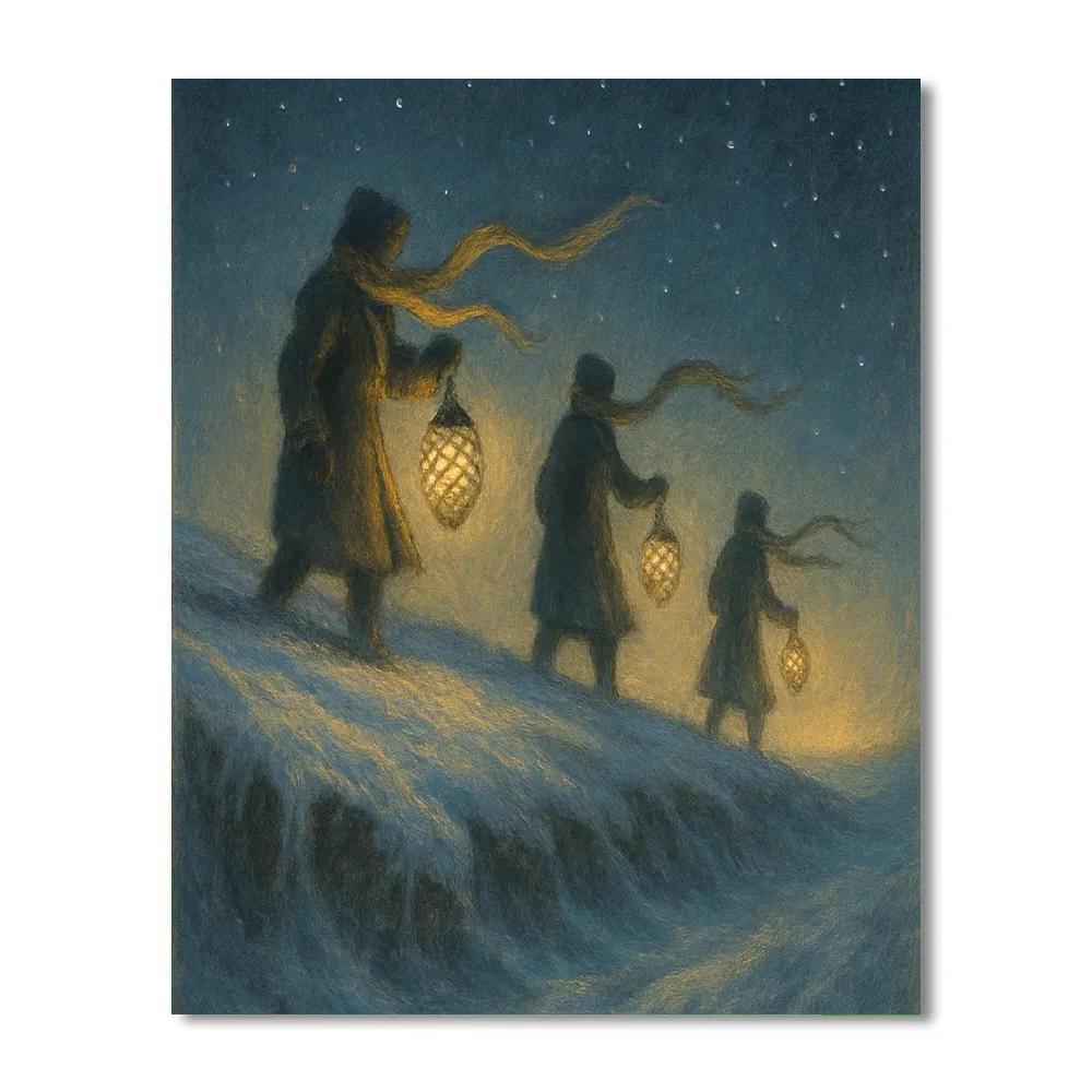 Pinecone Lantern Wayfinders Painting by numbers kit