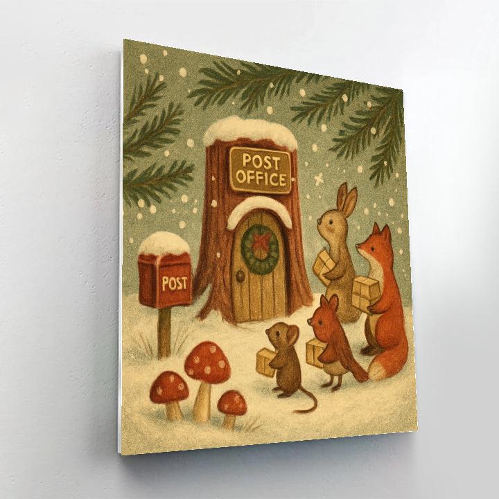 Pine Needle Post Office paint by number