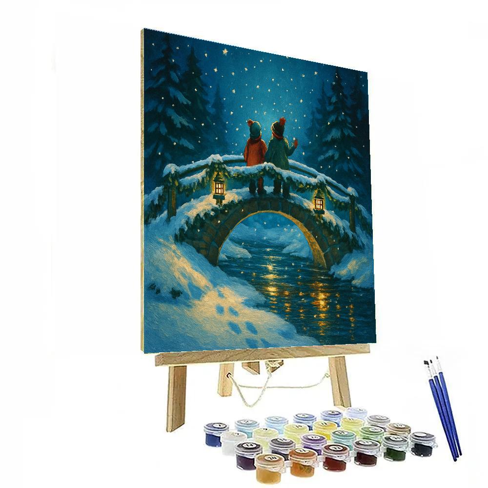 Evergreen Lantern Bridge Number painting