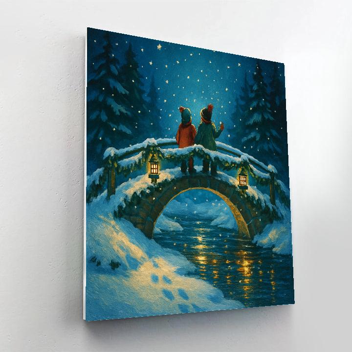 Evergreen Lantern Bridge Number painting